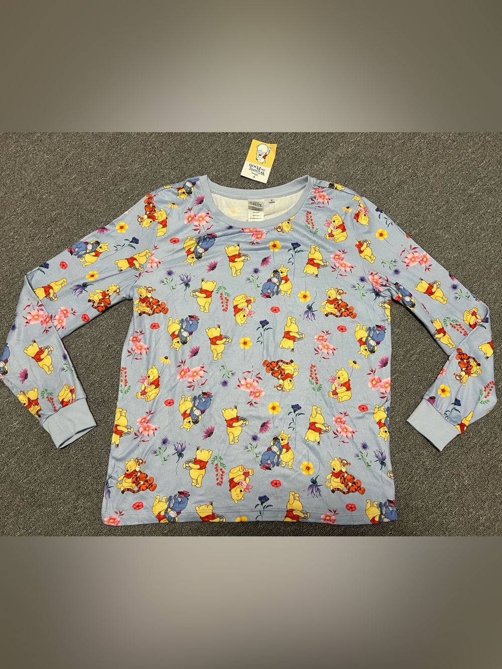 Disney Winnie the Pooh Light Blue Long Sleeve Pajama Top
